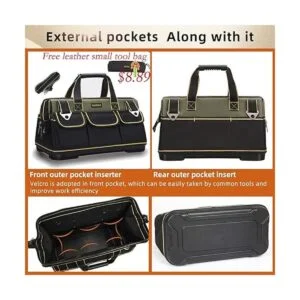 FASTECH Bolsa de herramientas de boca ancha de 15.0 in_2