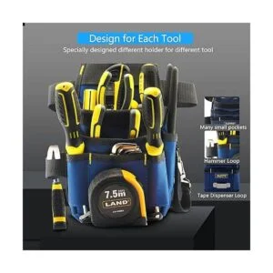 FASITE Bolsa de herramientas con cinturón de 8 bolsillos_4