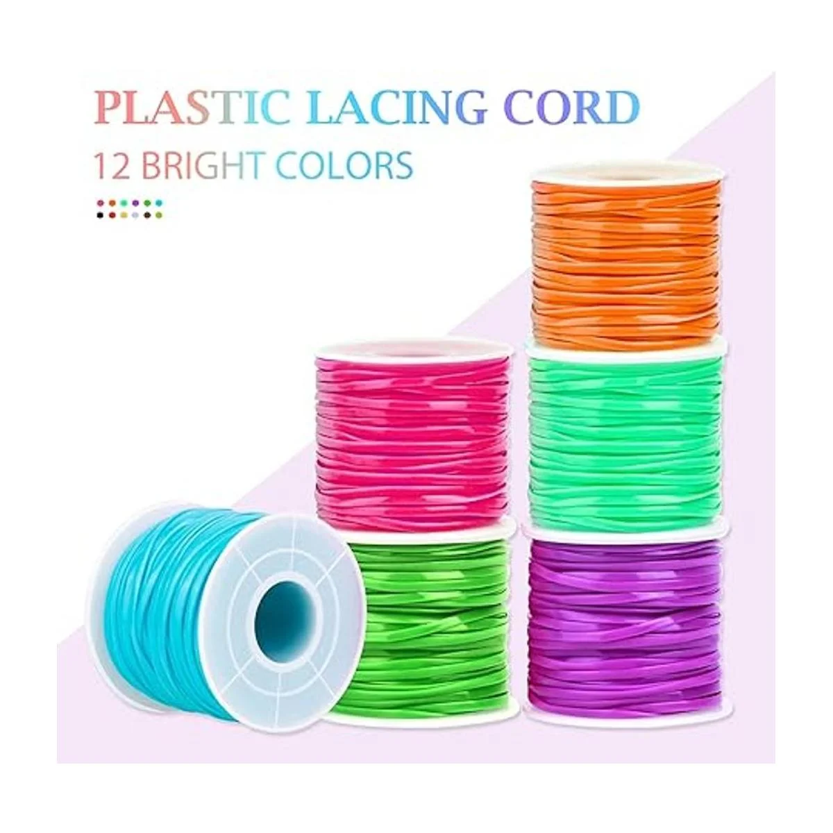 Mckanti Cordón de plástico 12 paquetes de cordón de_3