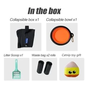 PetLike Caja de arena para gatos de viaje caja de arena_2