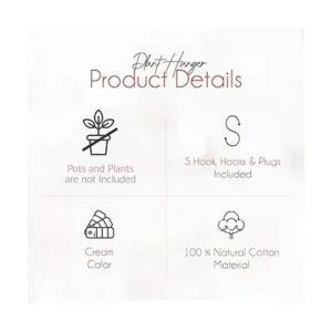 Feedee Colgadores de plantas de macramé para interiores y_4