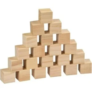 BUYGO O 50 cubos de madera de 1.5 pulgadas bloques de_7