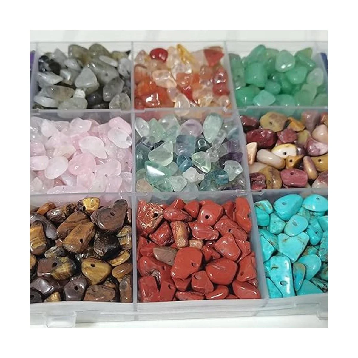 GangGangHao Cuentas de piedra de astillas naturales_4