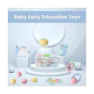 Cuterabit Juego de 13 juguetes de sonajeros para bebés_2