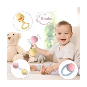Cuterabit Juego de 13 juguetes de sonajeros para bebés_5