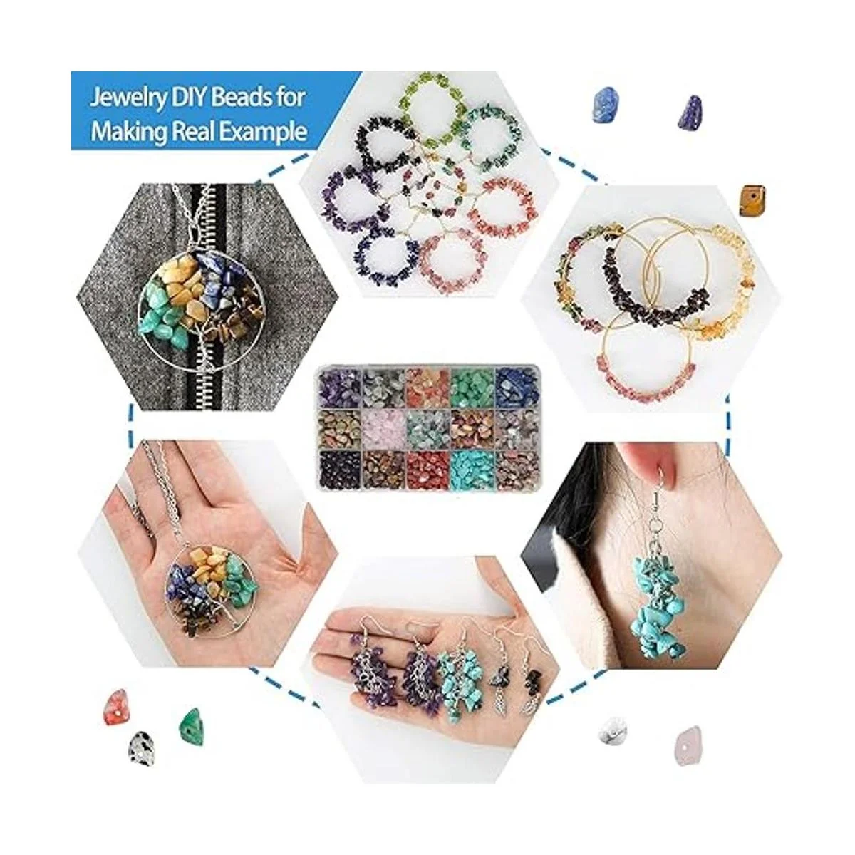 GangGangHao Cuentas de piedra de astillas naturales_7