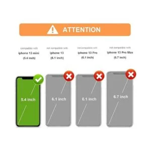 Vaburs Funda compatible con iPhone 13 Mini con soporte_2