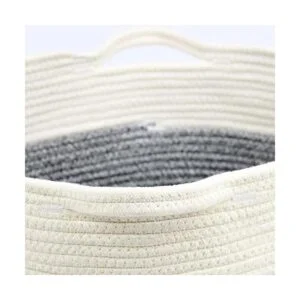 Casaphoria Cesta decorativa de cuerda de algodón de 15.8 x_3