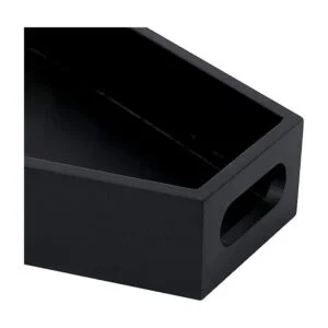 Bandeja de ataúd estante de madera para servir en forma_7