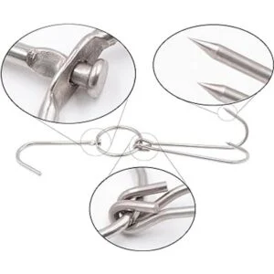 Alele 8 ganchos dobles para carne de 11 pulgadas gancho_2