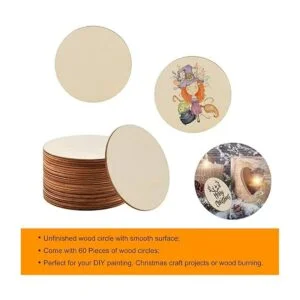 60 piezas de círculos de madera sin terminar de 5 pulgadas_3