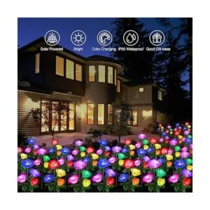 RECHOO Luces solares de jardín decorativas para_2