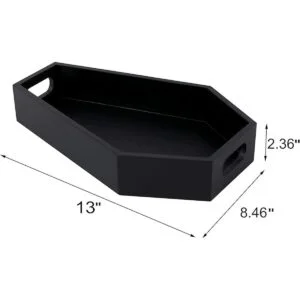 Bandeja de ataúd estante de madera para servir en forma_6