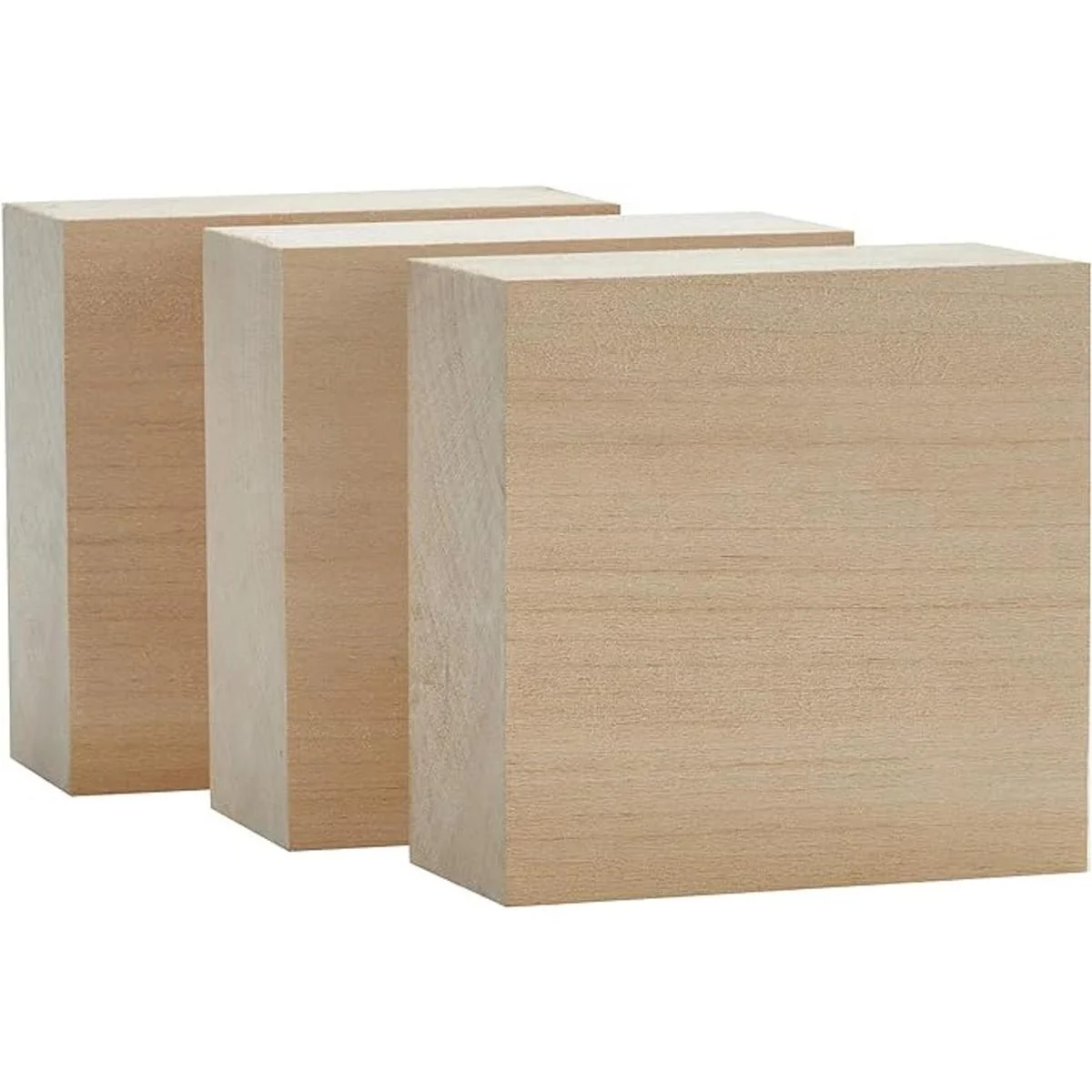 Craftiff Bloques de madera de tilo 4.0 x 4.0 x 2.0 in_1