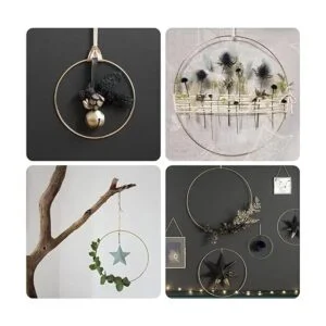 Paquete de 8 anillos de metal florales de 14 pulgadas para_6
