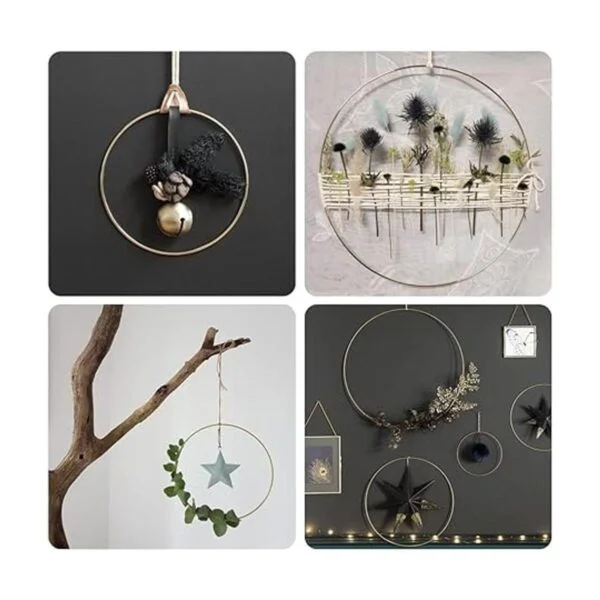 Paquete de 8 anillos de metal florales de 14 pulgadas para_6