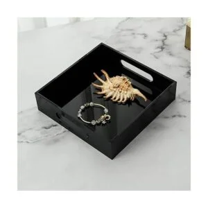 Bandeja de acrílico resistente para servir con asas de 5_3