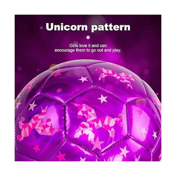 Pelota de fútbol tamaño 3 niños de unicornio para niñas de_3