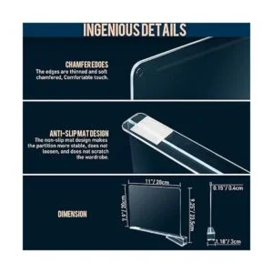 Hekmaden Divisores de estantes acrílicos para organización_6