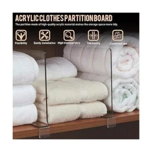Hekmaden Divisores de estantes acrílicos para organización_2