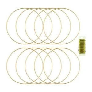 Paquete de 8 anillos de metal florales de 14 pulgadas para_1