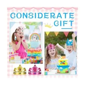 Juego de 44 coronas de espuma para niños tiaras de_4