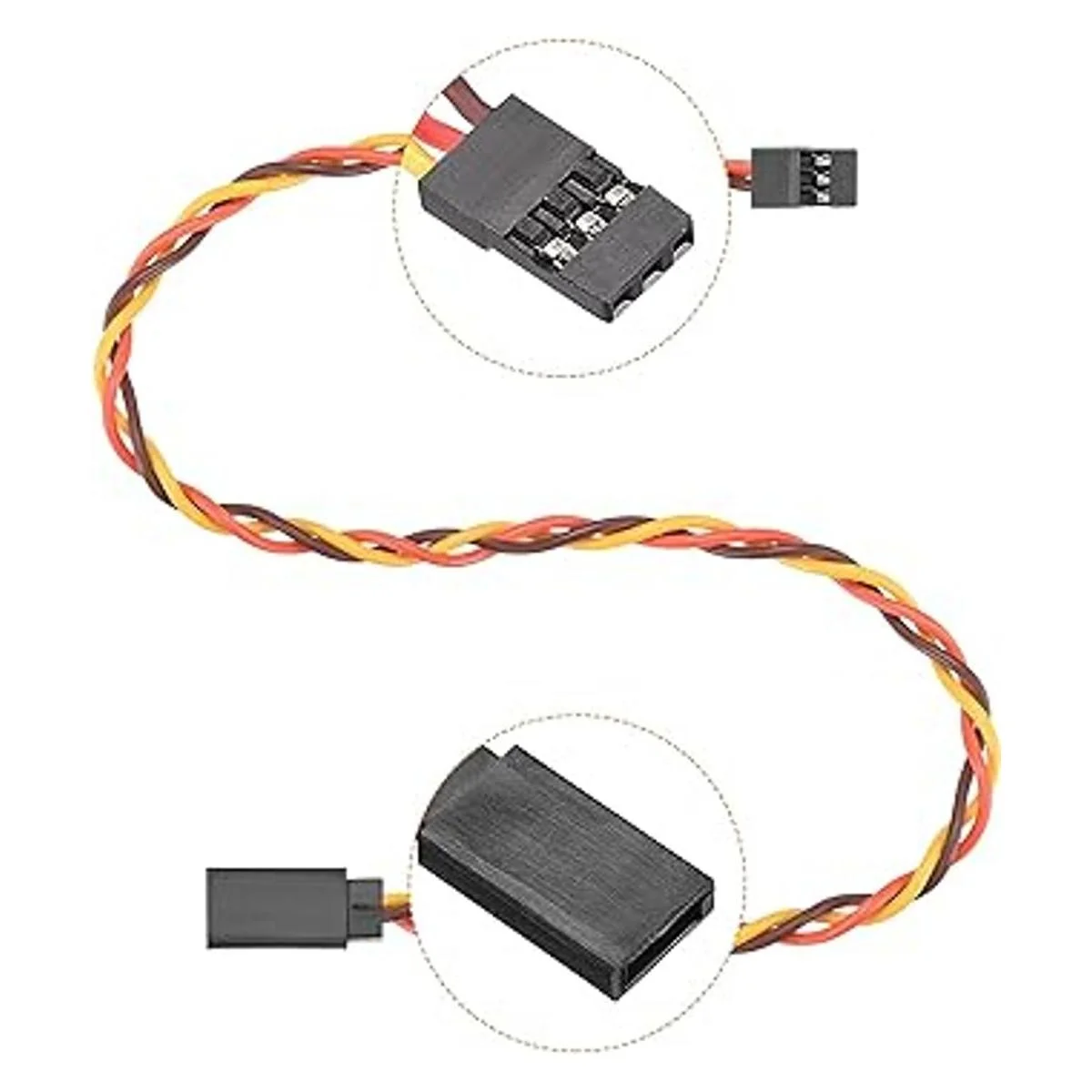 uxcell 10pcs 3Pin Servo Extensión Cable Cable Conector_3