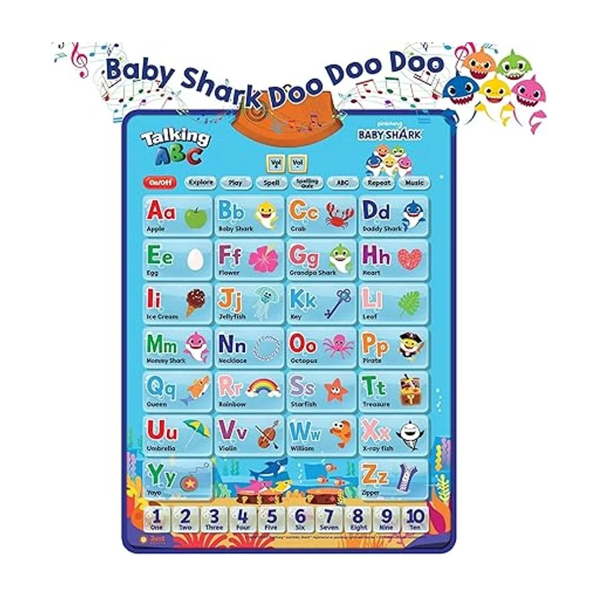 Pinkfong Póster de aprendizaje del alfabeto de tiburón_2