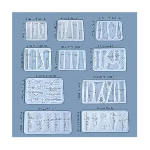 FineInno 10 moldes de resina epoxi para el cabello moldes_7