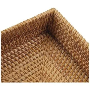 Servilletero cuadrado de ratán 7.5 x 7.5 x 2.5 pulgadas_6