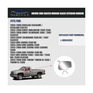 Espejo exterior de vidrio con calefacción lateral del_2