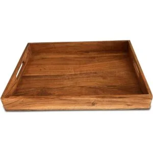 Kaizen Casa Bandeja rectangular de madera plato de_4