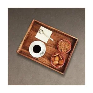 Kaizen Casa Bandeja rectangular de madera plato de_3