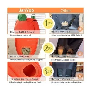 JanYoo Bolsa de alimentación de heno de conejo para jaula_4