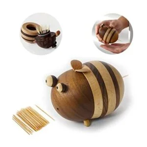 Dispensador de palillos de dientes decoración de abejas_1