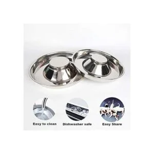 BobbyPet Comedero de platos para cachorros de acero_5