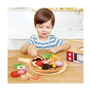 Hape Juego perfecto de madera para pizza para cocina de_3