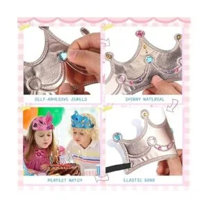 Juego de 44 coronas de espuma para niños tiaras de_3