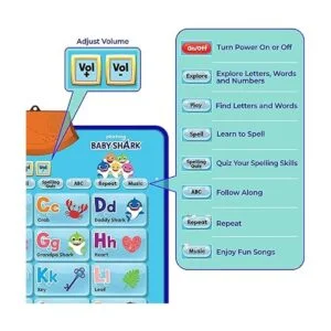 Pinkfong Póster de aprendizaje del alfabeto de tiburón_3