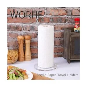 Worhe Soporte de toalla de papel acrílico transparente_4