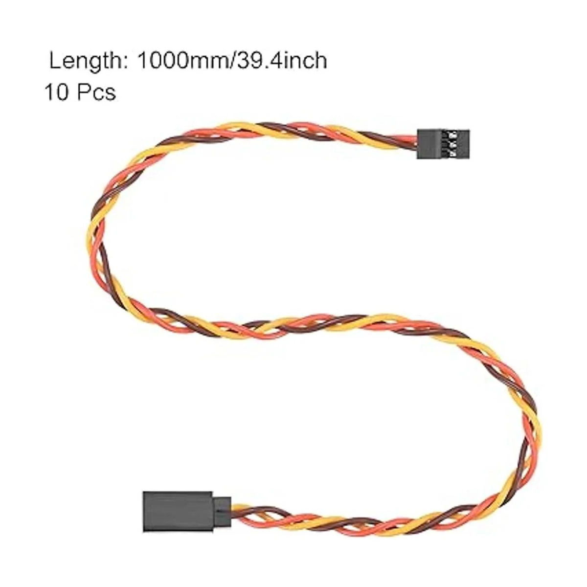 uxcell 10pcs 3Pin Servo Extensión Cable Cable Conector_4