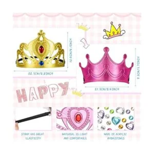 Juego de 44 coronas de espuma para niños tiaras de_2