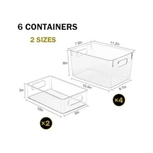 YOZATIA Contenedores de almacenamiento de plástico_6