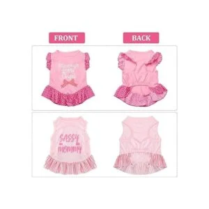 4 piezas de camisa de vestir para mascotas lindo vestido_5