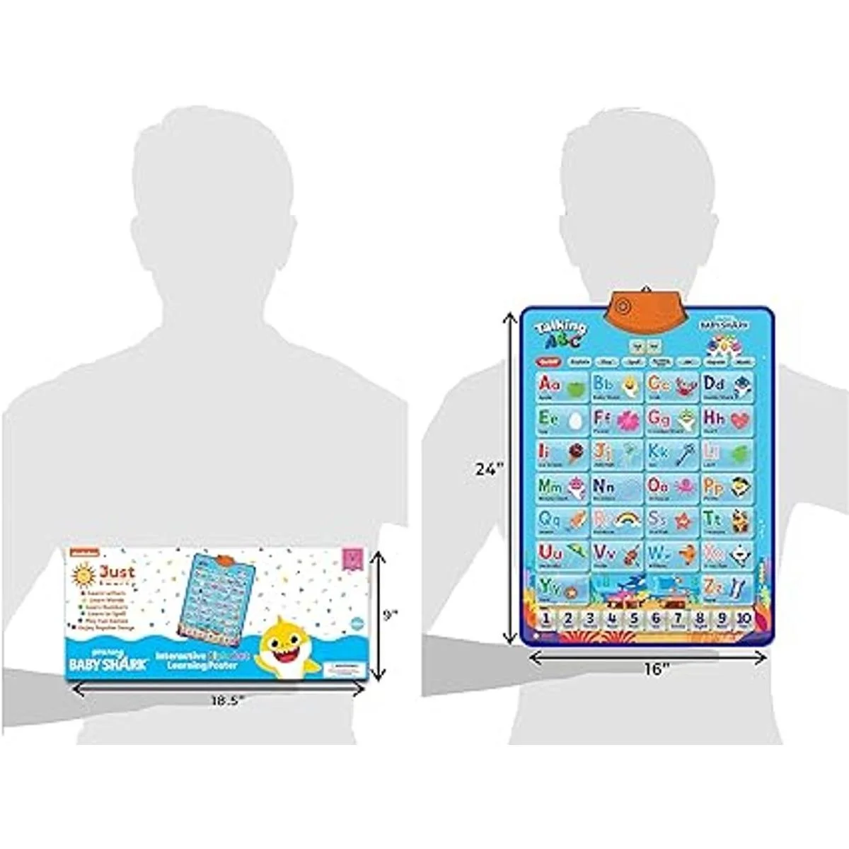 Pinkfong Póster de aprendizaje del alfabeto de tiburón_6