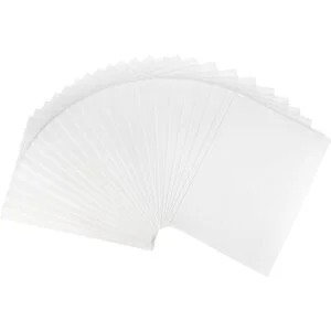 uxcell Hojas de espuma EVA con purpurina blanca de 11 x 8_1
