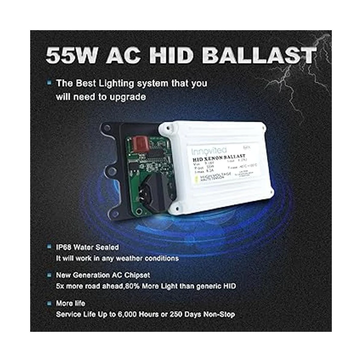 Innovited Balasto de repuesto de xenón digital delgado de_2