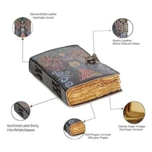 Diario de hechizos en blanco con cierre de candado hocus_2