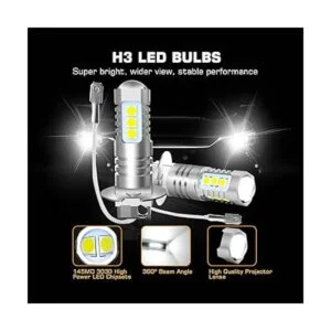 BRISHINE Bombillas LED antiniebla H3 de 6000 K blanco_4