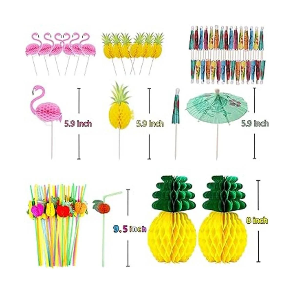 JOPHMO Paquete de decoración de fiesta tropical Luau con_5